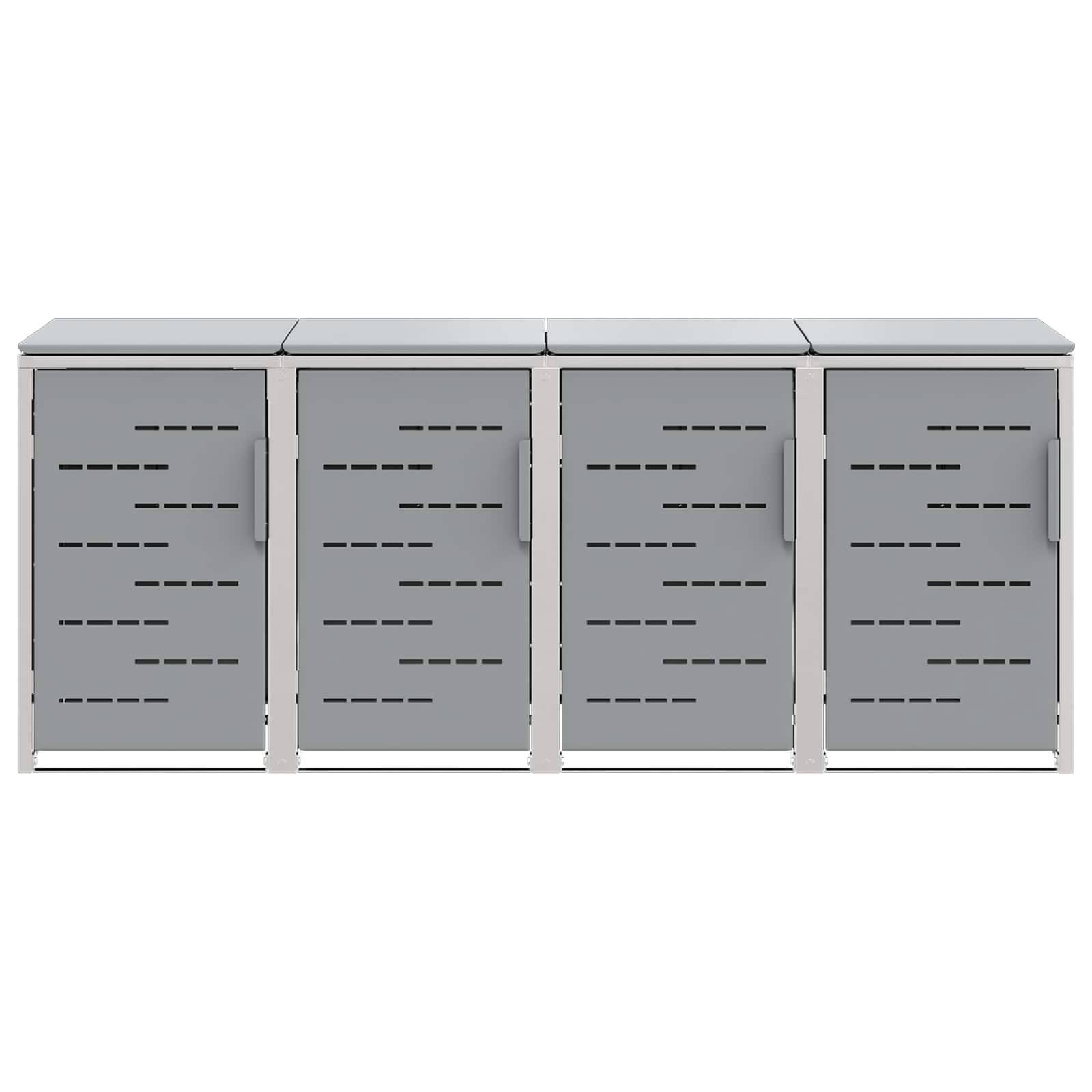 Skraldespand opbevaring Grå 276 x 77,5 x 112,5 cm Rustfrit stål