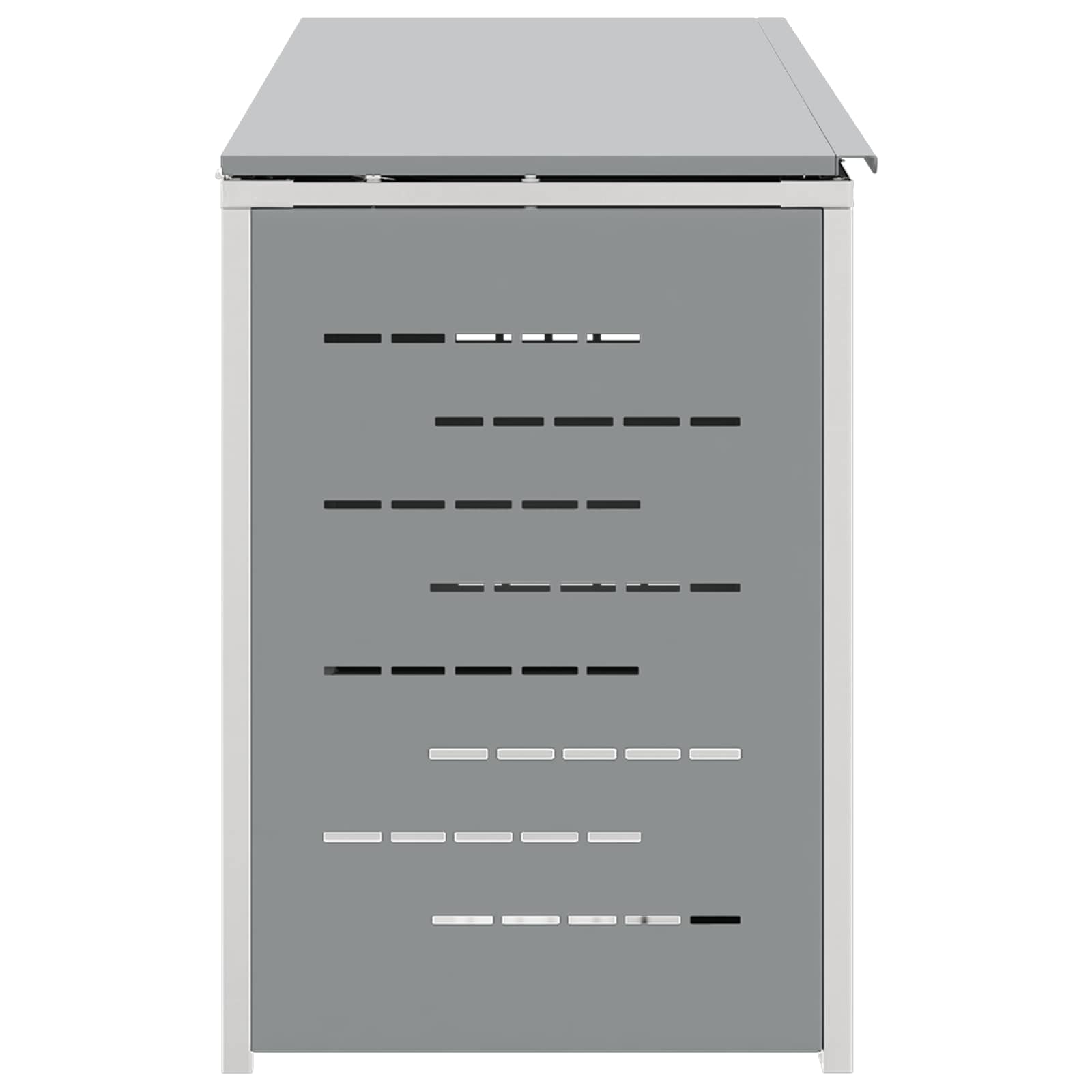 Skraldespand opbevaring Grå 276 x 77,5 x 112,5 cm Rustfrit stål