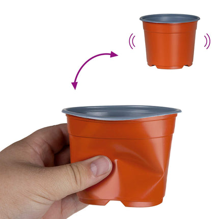 Rund Blomsterpotte 50 stk. Terrakotta Ø 10 x 8 cm Plastik