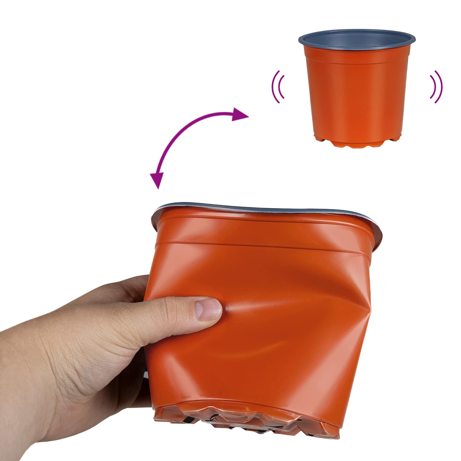 Blomsterpotte 50 pcs Keramik Ø 15 x 13 cm Plastik