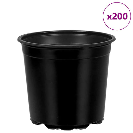 Blomsterpotte 200 pcs Sort Ø 15 x 13 cm Plastik
