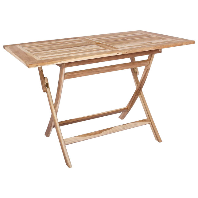 Sammenklappeligt havebord Naturfarvet 120 x 70 x 75,5 cm
