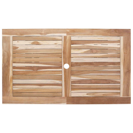Sammenklappeligt havebord Naturfarvet 120 x 70 x 75,5 cm