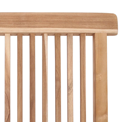 Foldbar Havestol 2 stk. Naturfarvet Massiv Teaktræ