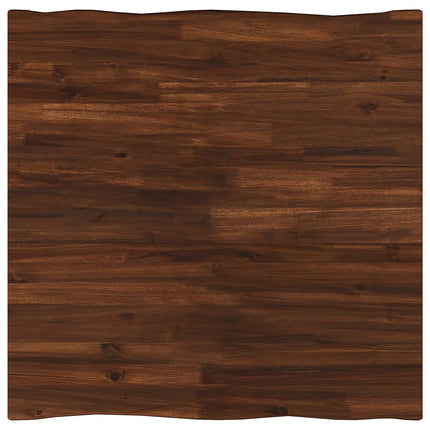 60 x 55 x 75 cm Massivt Akacietræ Mørkebrun og Hvid Rektangulær
