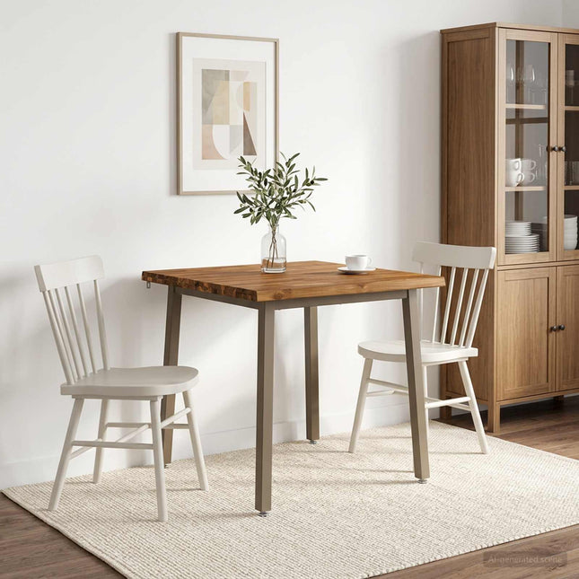 60 x 55 x 75 cm Massivt Akacietræ Naturlig og Kaffe Rektangulær