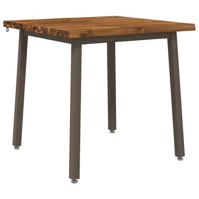 60 x 55 x 75 cm Massivt Akacietræ Naturlig og Kaffe Rektangulær