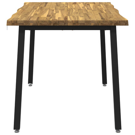 120 x 70 x 75 cm Massivt Akacietræ Hvid og sort Rektangulær