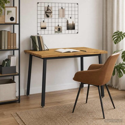 120 x 80 x 75 cm Massivt Akacietræ Hvid og sort Rektangulær