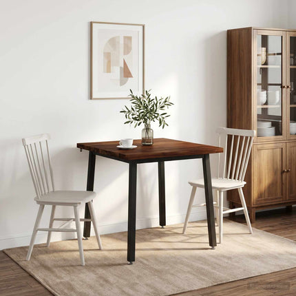 60 x 55 x 75 cm Massivt Akacietræ Mørkebrun og Sort Rektangulær
