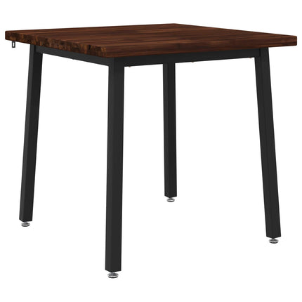 60 x 55 x 75 cm Massivt Akacietræ Mørkebrun og Sort Rektangulær