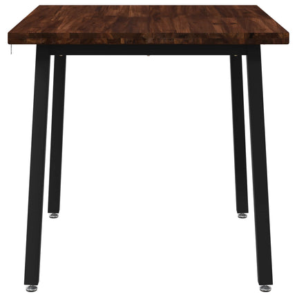 60 x 55 x 75 cm Massivt Akacietræ Mørkebrun og Sort Rektangulær