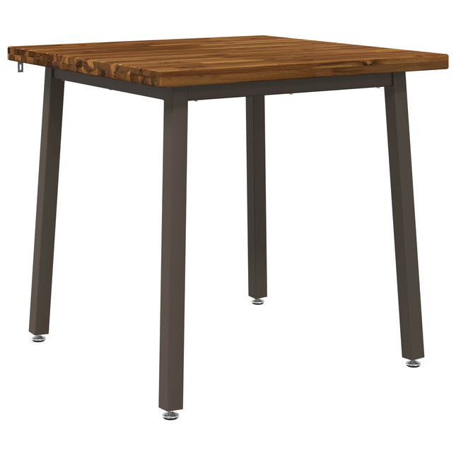 60 x 55 x 75 cm Massivt Akacietræ Naturlig og Kaffe Rektangulær