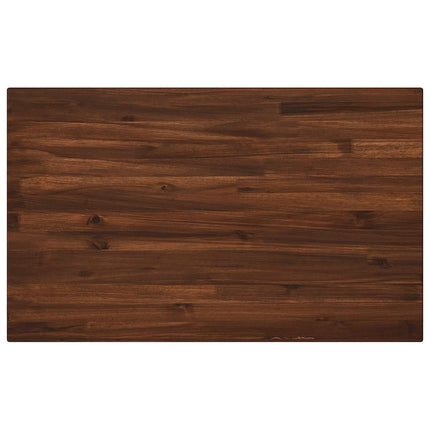 90 x 55 x 75 cm Massivt Akacietræ Mørkebrun og Hvid Rektangulær