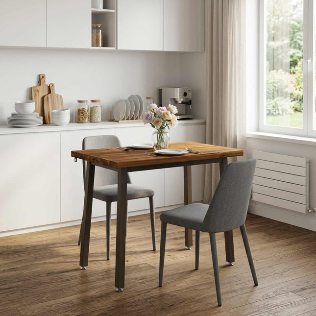90 x 55 x 75 cm Massivt Akacietræ Naturlig og Kaffe Rektangulær
