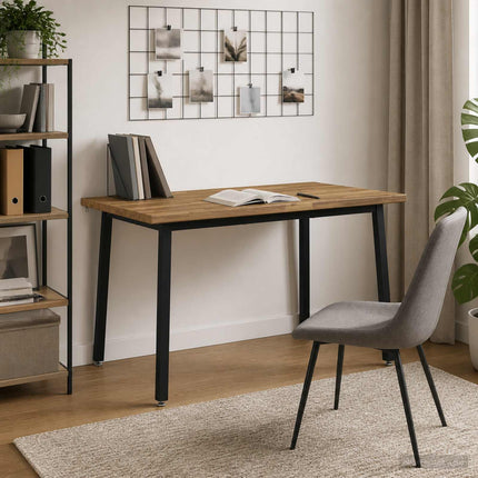120 x 80 x 75 cm Massivt Akacietræ Hvid og sort Rektangulær