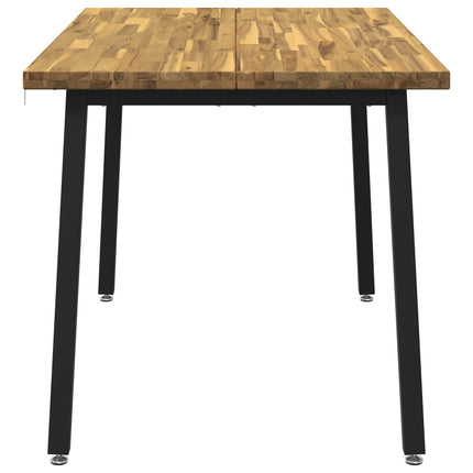 120 x 80 x 75 cm Massivt Akacietræ Hvid og sort Rektangulær