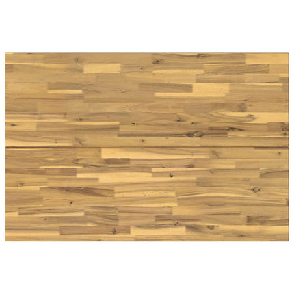 120 x 80 x 75 cm Massivt Akacietræ Hvid og sort Rektangulær