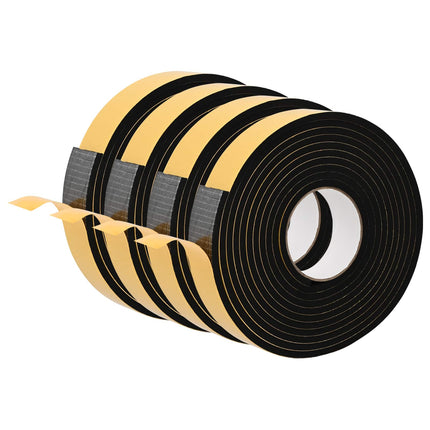 Selvklæbende skum tape 4 pcs Sort 40mm x 5m CR Skum