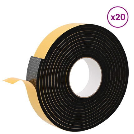 Selvklæbende skum tape 20 pcs Sort 40mm x 5m CR Skum