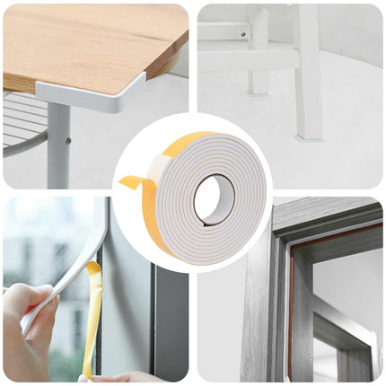 Selvklæbende skum tape 20 pcs Hvid 30 mm x 5 m CR Skum