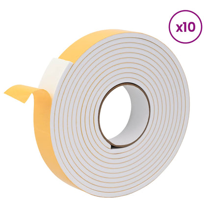Selvklæbende skum tape 10 pcs Hvid 40mm x 5m CR Skum