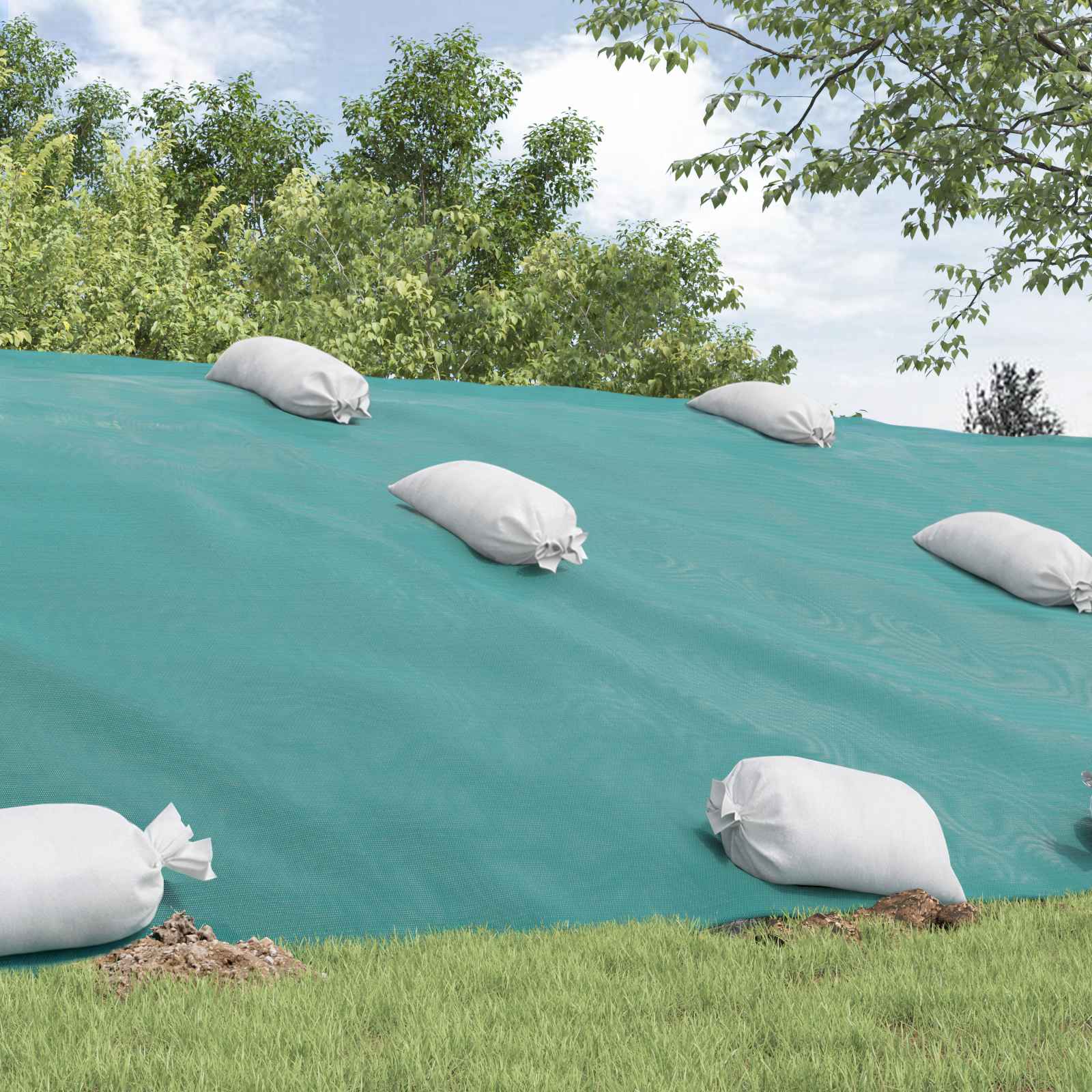 Vevde sække 50 pcs Hvid 60 x 100 cm PP