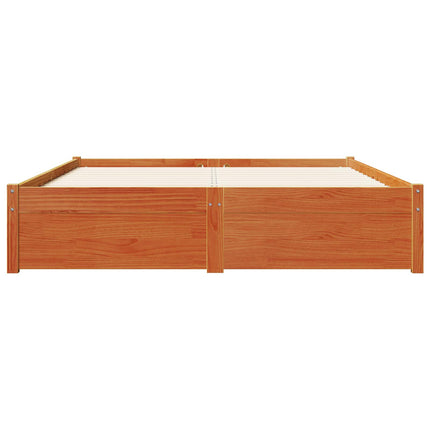 Sengestel med skuffe Voks brun 120 x 200 cm Massivt fyrretræ