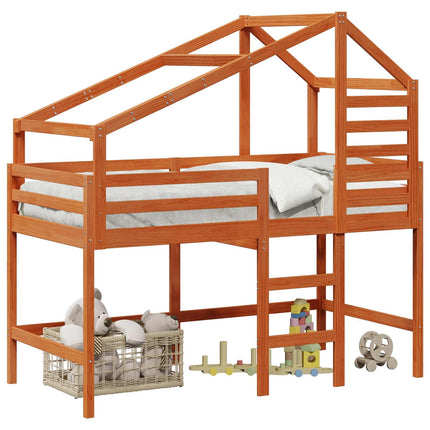 Hemsengramme VoksBrun 90 x 190 cm Massivt fyrretræ