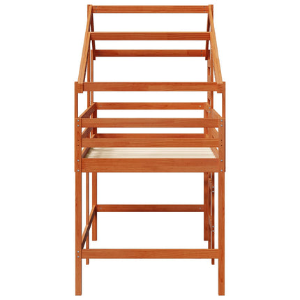 Hemsengramme VoksBrun 90 x 190 cm Massivt fyrretræ
