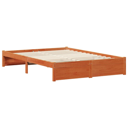 Sengestel Voks brun 120 x 200 cm Massivt fyrretræ