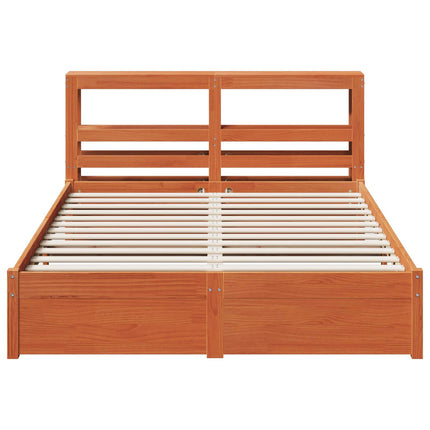 Sengestel Voks brun 120 x 200 cm Massivt fyrretræ