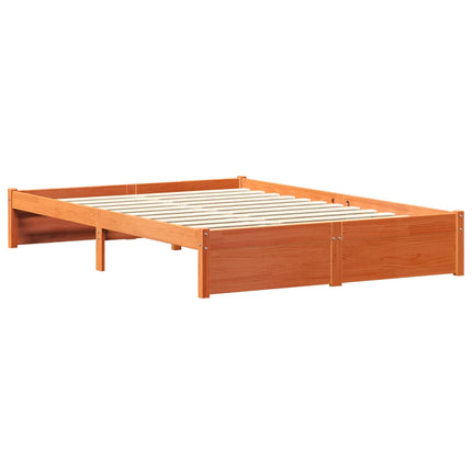 Bogreol Seng 2 stk. Voks brun 200 x 150 cm Massivt fyrretræ