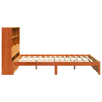 Sengestel med opbevaringshovedgavl VoksBrun 120 x 200 cm