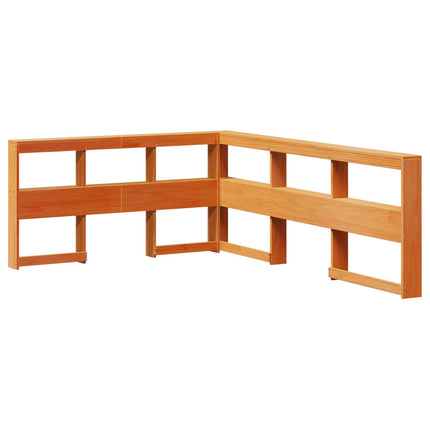 Bogreol Seng 2 stk. Voks brun 200 x 160 cm Massivt fyrretræ