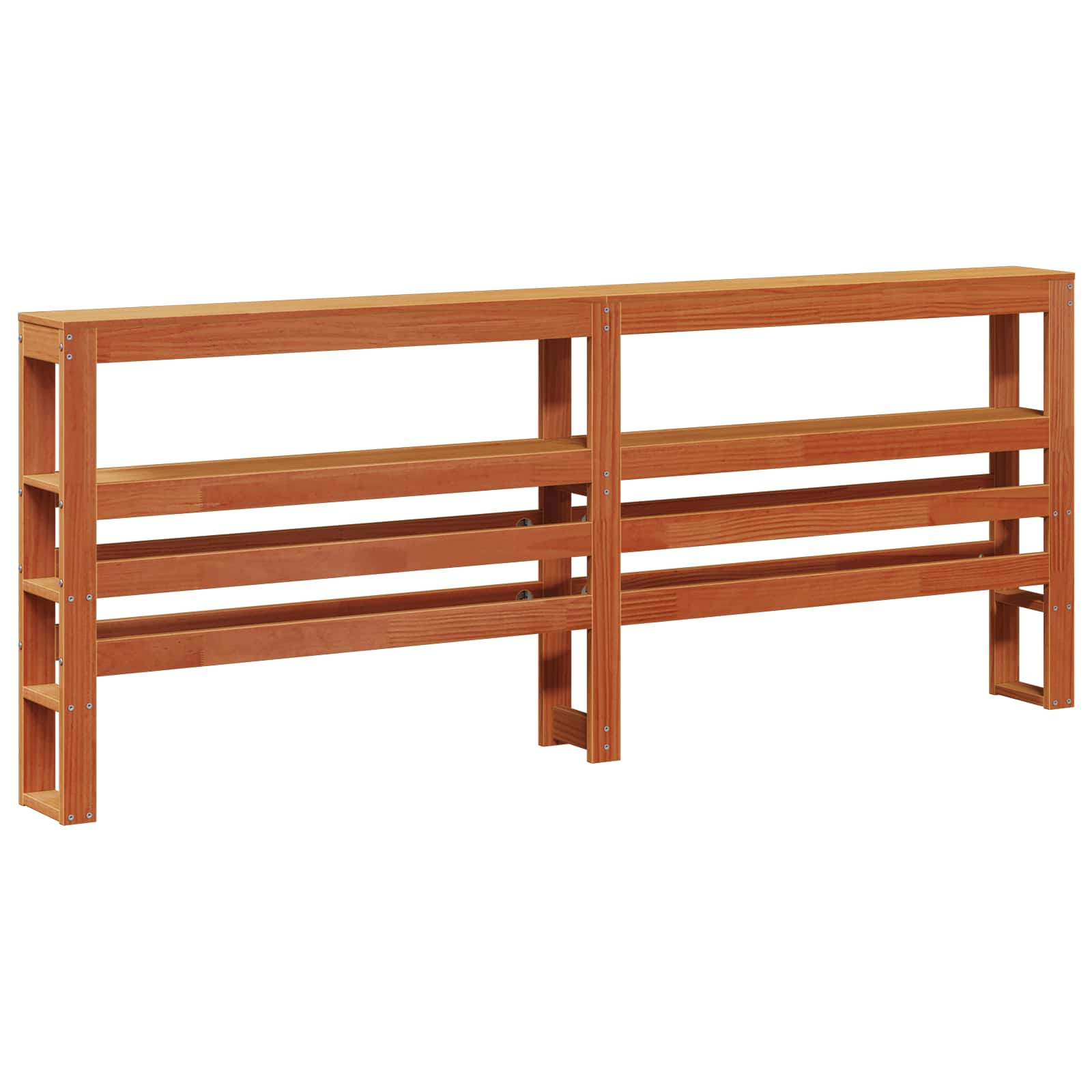 Sengestel Voks brun 200 x 200 cm Massivt fyrretræ