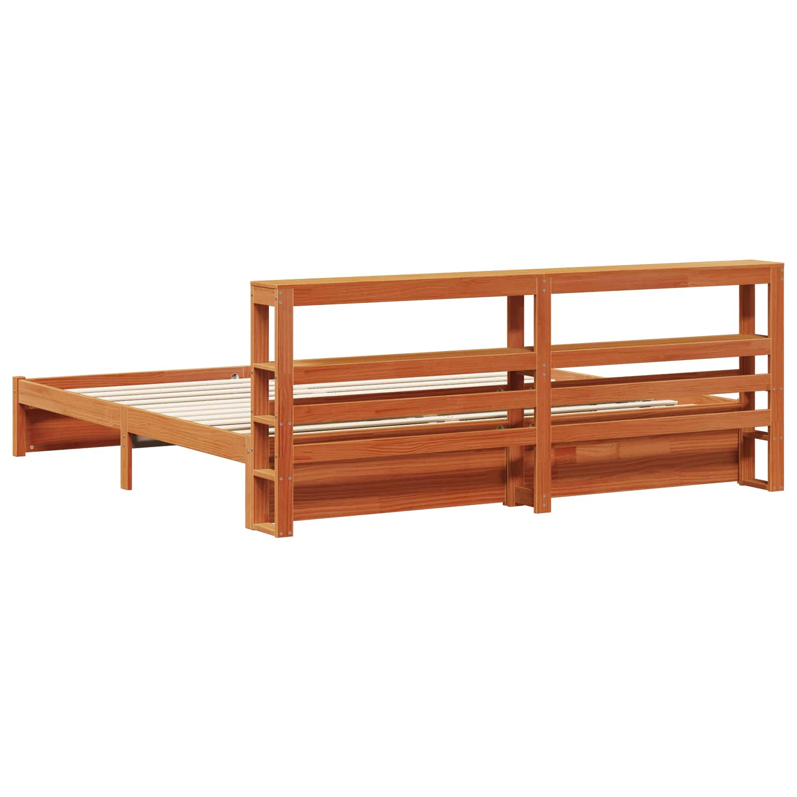Sengestel Voks brun 200 x 200 cm Massivt fyrretræ