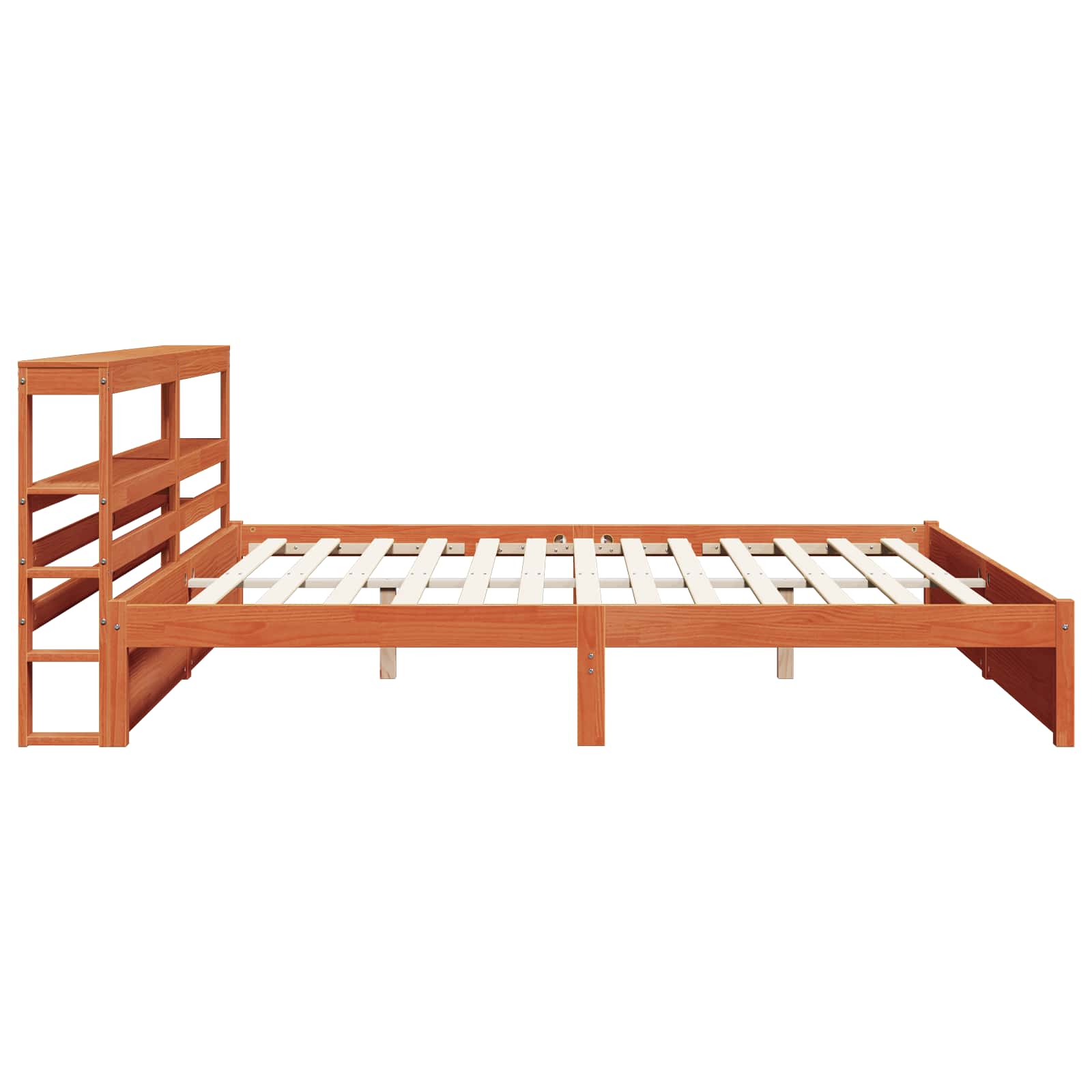 Sengestel Voks brun 200 x 200 cm Massivt fyrretræ
