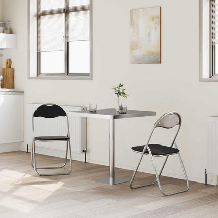 Sammenklappelig stol 2 pcs Sort og grå 48 x 43,5 x 81 cm