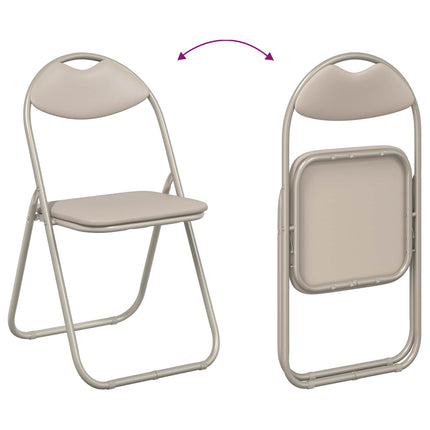 Sammenklappelig stol 8 pcs Sandfarvet 48 x 43,5 x 81 cm