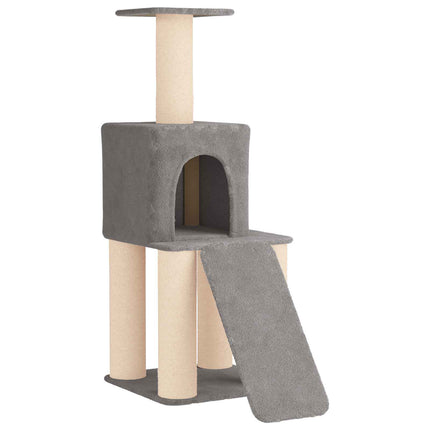 Kattetræ med sisal klatreposter Lysegrå 146 cm