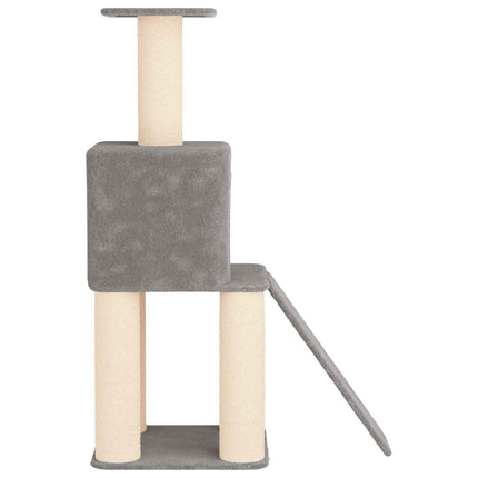 Kattetræ med sisal klatreposter Lysegrå 146 cm
