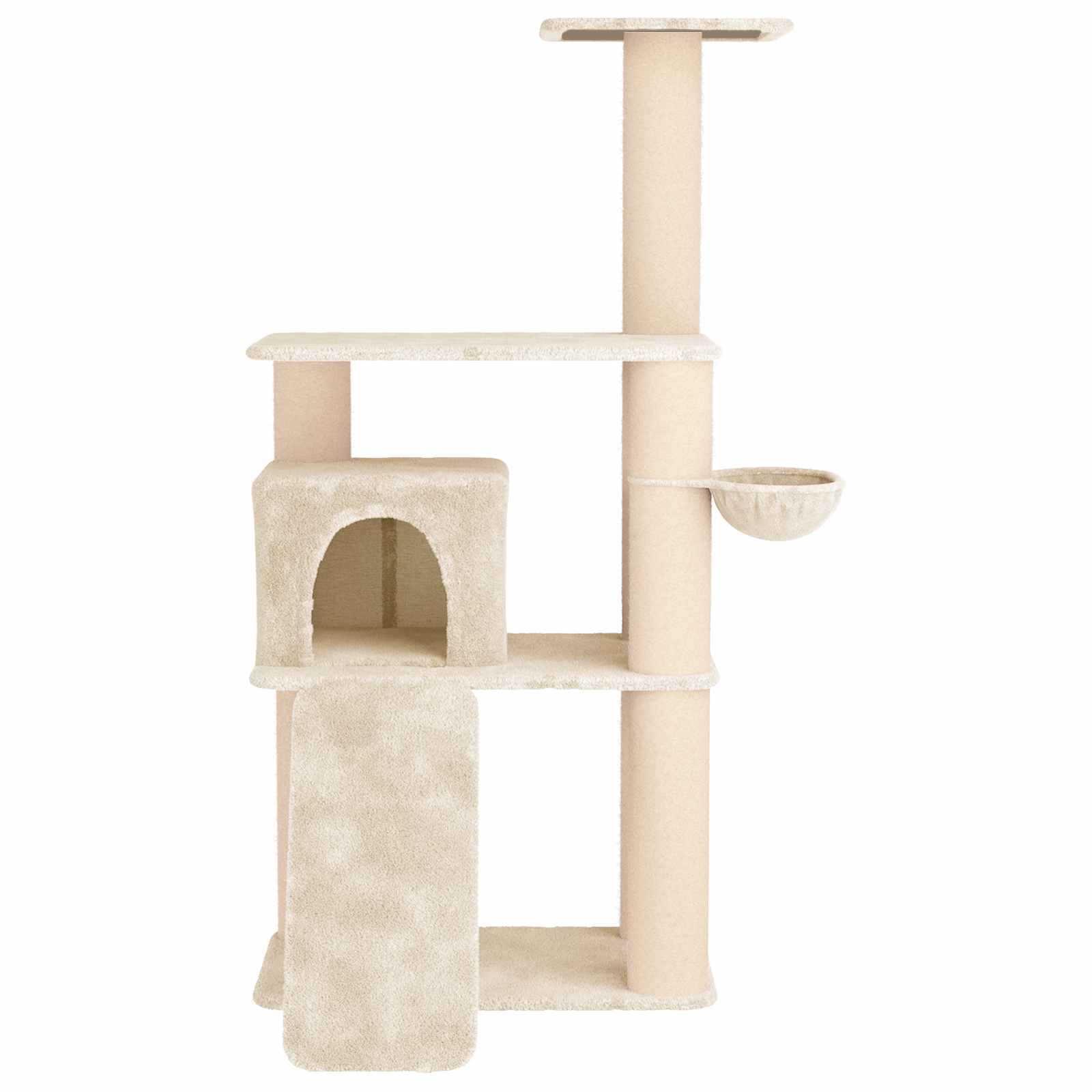 Kattetræ med sisal klatreposter Cremefarvet 173 cm