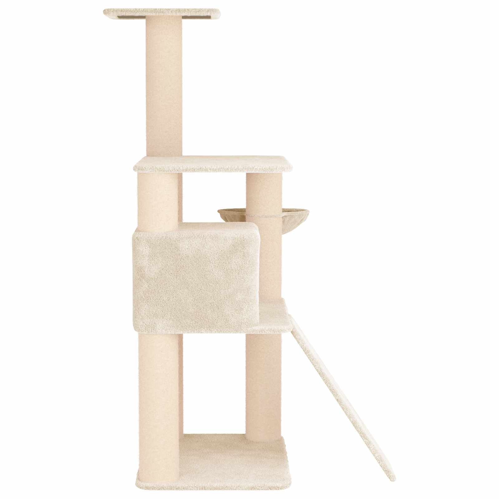 Kattetræ med sisal klatreposter Cremefarvet 173 cm