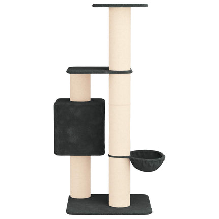 Kattetræ med sisal klatreposter Mørkegrå 137 cm