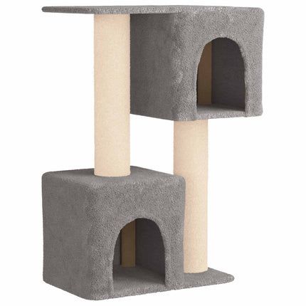 Kattetræ med sisal klatreposter Lysegrå 114 cm