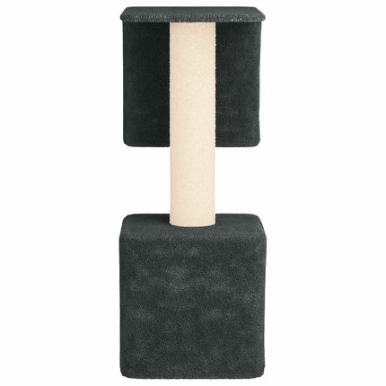 Kattetræ med sisal klatreposter Mørkegrå 114 cm