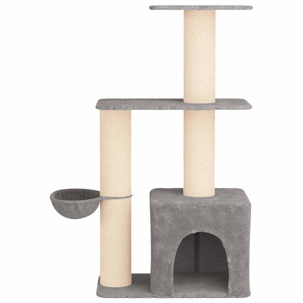 Kattetræ med sisal klatreposter Lysegrå 133 cm