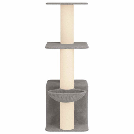 Kattetræ med sisal klatreposter Lysegrå 133 cm