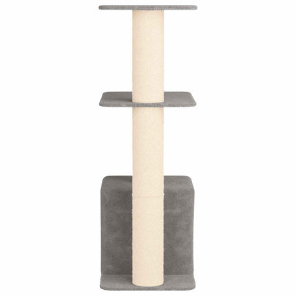 Kattetræ med sisal klatreposter Lysegrå 133 cm